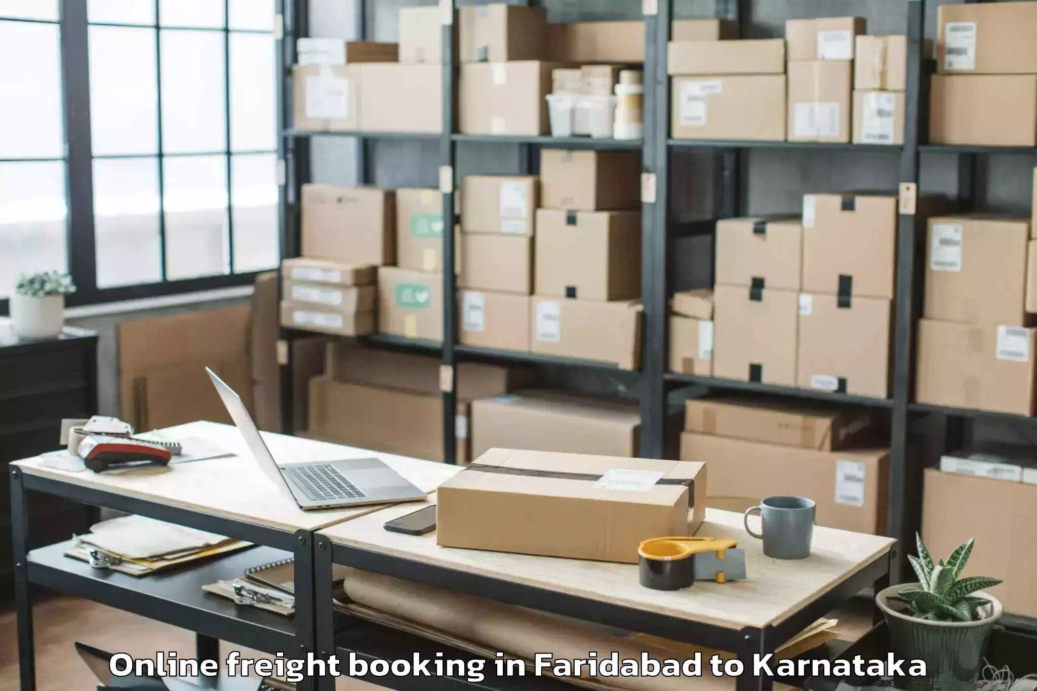 Affordable Faridabad to Honnali Online Freight Booking